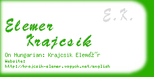 elemer krajcsik business card